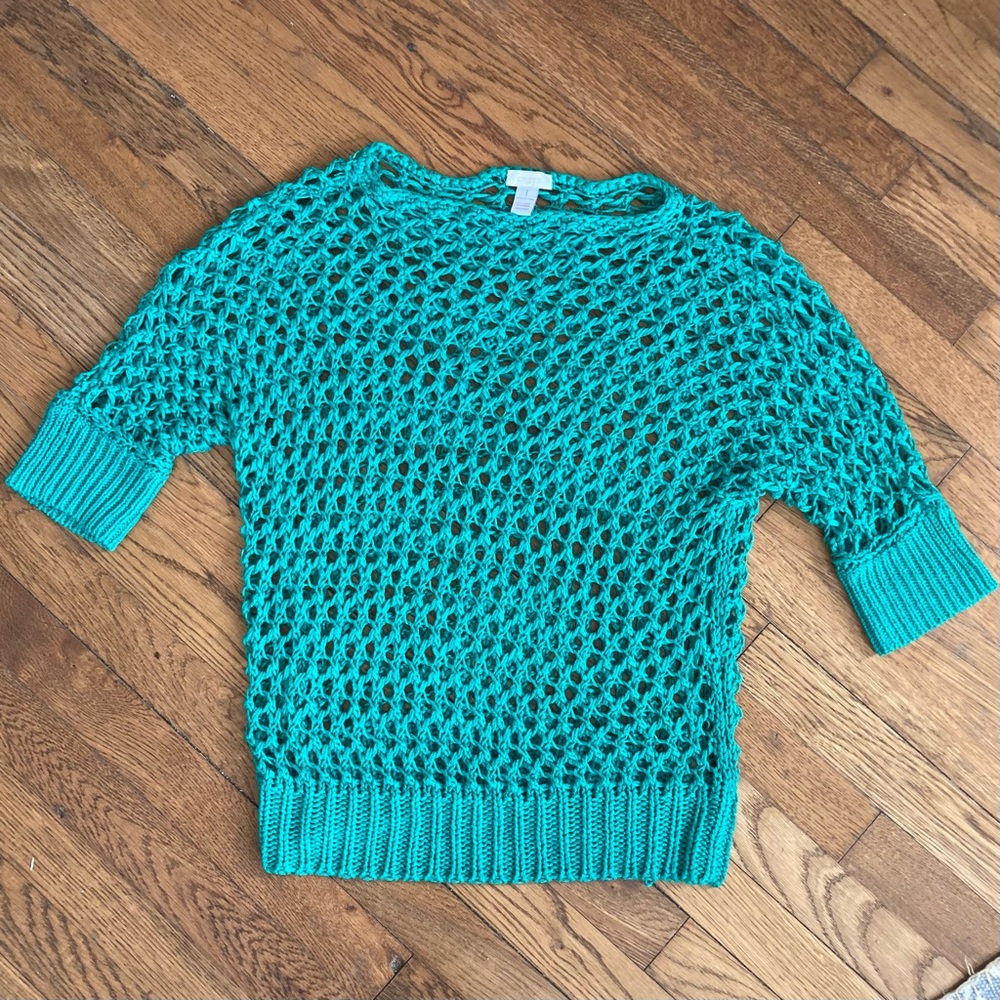 Crochet Teal Sweater